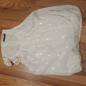 The Limited Sequin Ballon Hem Tank Top